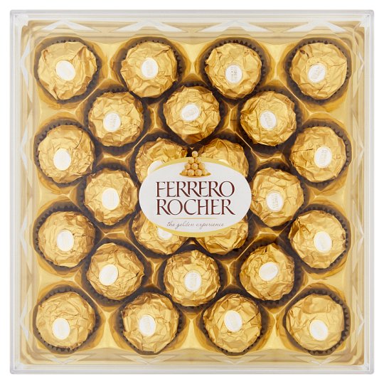 Calories in 100 g of Tesco Ferrero Rocher 24 Pieces Boxed